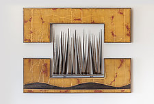 Landscape in Amber and Red by Carlos Page (Metal Wall Sculpture)