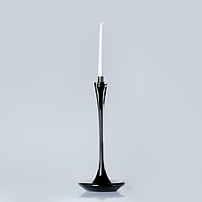 Nightfall Candlestick by Moshe Bursuker (Art Glass Candleholder)