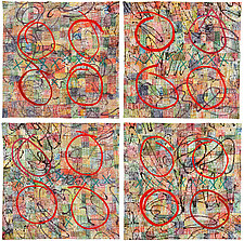 Circles Squared by Catherine Kleeman (Fiber Wall Hanging)