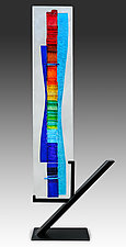 Rainbow Waterfall by Alicia Kelemen (Art Glass Sculpture)