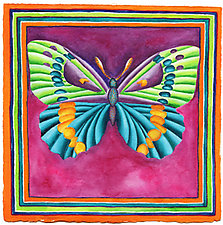 Butterfly No. 4 by Rachel Tribble (Giclee Print & Original Watercolor Painting)