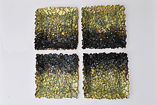 Black Ombre by Mira Woodworth (Art Glass Wall Sculpture)