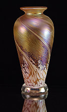 Flower Bud - Splash of Gold by Corey Silverman (Art Glass Vase)