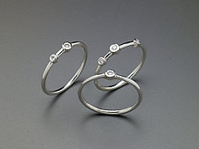 Diamond Stacking Rings by Heather Guidero (Silver & Stone Ring)