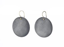Carved Domed Earrings by Heather Guidero (Silver Earrings)