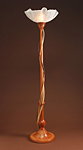 Sleek Five Tendril Torchiere by Clark Renfort (Wood Floor Lamp)
