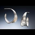 Textured Anticlastic Hoop by Stephen LeBlanc (Metal Earrings)
