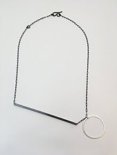 Asymmetrical Jewelry by Rina S. Young (Silver Necklace and Earrings)