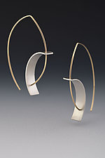 Tension Earrings by Hilary Hachey (Gold & Silver Earrings)