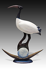 Ibis Moon Barq by Dona Dalton (Wood Sculpture)