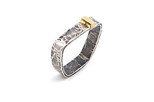 Hammered Ring by Hilary Hachey (Gold & Silver Ring)