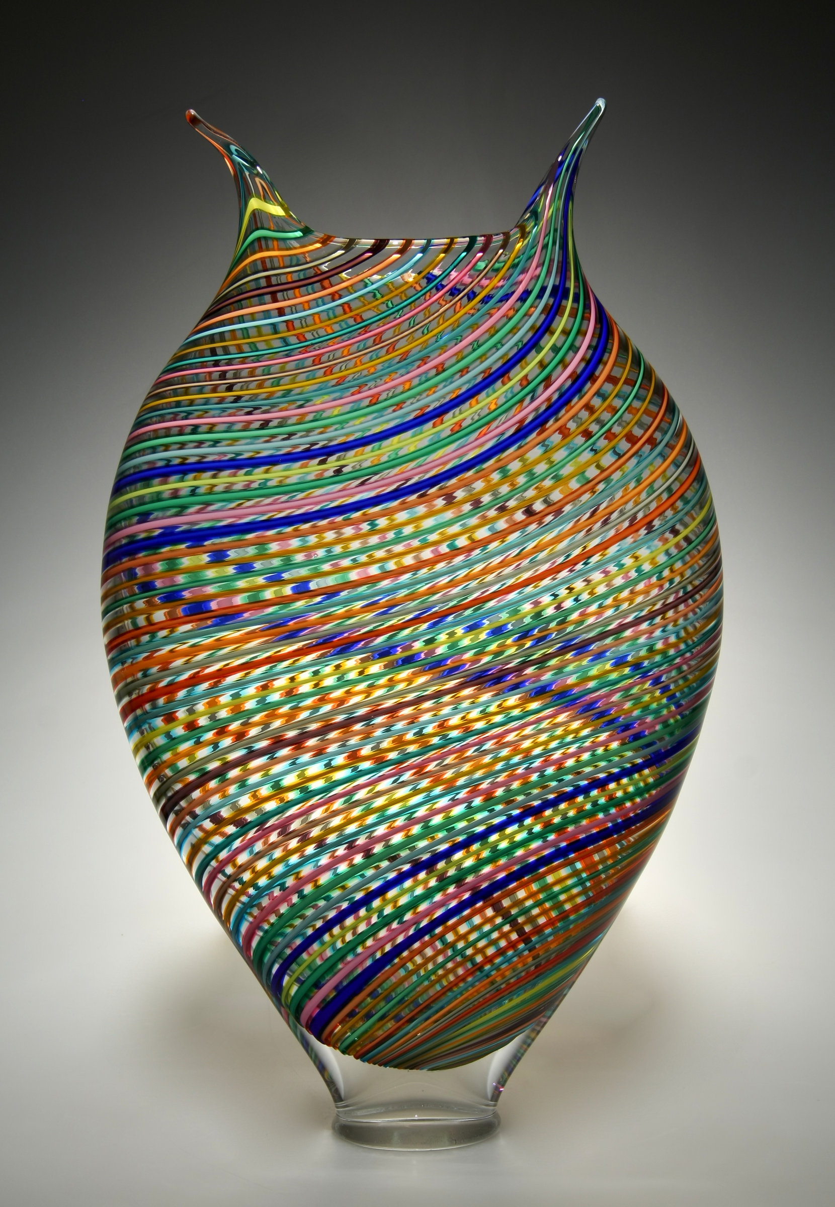 Multicolored Foglio by David Patchen (Art Glass Sculpture ...