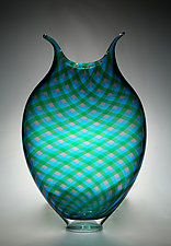 Plaid Foglio by David Patchen (Art Glass Sculpture)