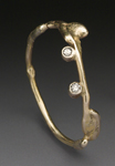 Twiggy Ring by Peg Fetter (Gold & Stone Ring)