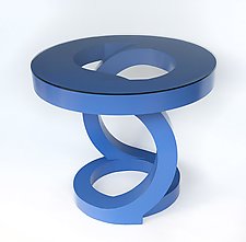 Blue End Table by John Wilbar (Wood Side Table)