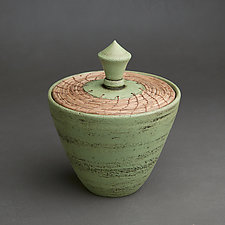 Green Box by Hannie Goldgewicht (Ceramic Vessel)
