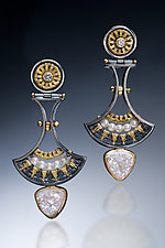 Druzy & Gold Earrings by Sally Craig (Gold, Silver & Stone Earrings)