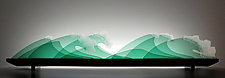 Ocean Laughter II by Bernie Huebner and Lucie Boucher (Art Glass Sculpture)
