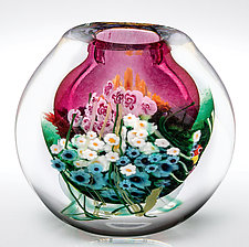 Landscape Series Vase Ruby by Shawn Messenger (Art Glass Vase)