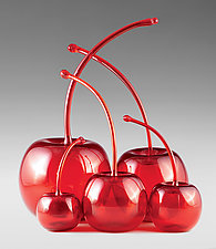 Maraschino Cherries by Donald Carlson (Art Glass Sculpture)
