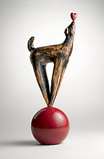 Playful Heart by Cathy Broski (Ceramic Sculpture)