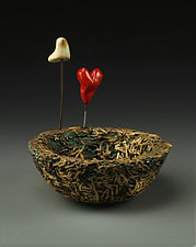 Love Nest II by Cathy Broski (Ceramic Sculpture)