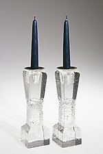 Koor Candlesticks by Joel and Candace Bless (Art Glass Candleholder)