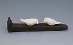 Railroad Bird Couple by Chris  Stiles (Ceramic Sculpture)