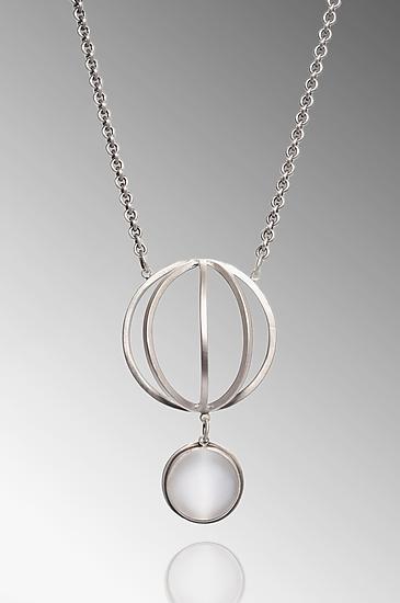 Moonstone Drop Necklace by Ashley Vick (Silver & Stone Necklace ...
