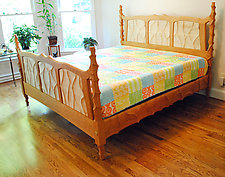 Sculpted King Bed by John Wesley Williams (Wood Bed)