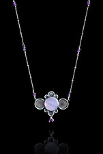 Purple Chalcedony Necklace with Amethyst by Ashley Vick (Silver & Stone Necklace)