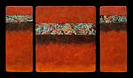 Canyon Walls: OBO M+ Triptych by Kara Young (Mixed-Media Wall Sculpture)