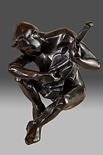 Musician Playing Ukulele by Dina Angel-Wing (Bronze Sculpture)