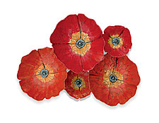 Poppies by Amy Meya (Ceramic Wall Sculpture)