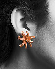 Medium Poof Earrings by Shana Kroiz (Metal Earrings)
