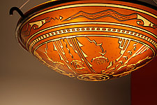 Harvest Pendant Lamp by George Scott (Art Glass Pendant Lamp)