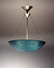 Seigaiha Pendant Lamp by George Scott (Art Glass Pendant Lamp)