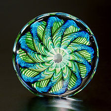 Triple Threat Paperweight by The Glass Forge (Art Glass Paperweight)
