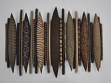 Large Domestic Markings II by Kelly Jean Ohl (Ceramic Wall Sculpture)