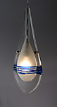 Blue Strata Dewdrop by George Scott (Art Glass Pendant Lamp)