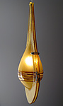Amber Strata dewdrop by George Scott (Art Glass Pendant Lamp)