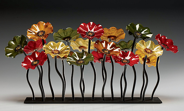 Breckenridge Glass Flower Garden by Scott Johnson and Shawn Johnson (Art Glass Sculpture) | Artful Home