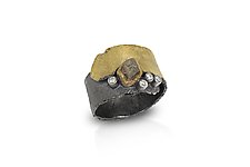 Lava Ring by Davide Bigazzi (Gold, Silver & Stone Ring)