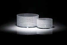 Nesting Basket-Weave Bowls by Carrie Gustafson (Art Glass Bowls)