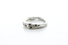 Stone Ring with Diamonds by Ann Chikahisa (Silver & Stone Ring)