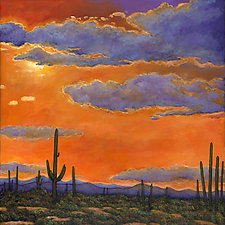 Saguaro Sunset by Johnathan  Harris (Giclee Print)