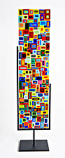 Large Carnival Floor Panel by Helen Rudy (Art Glass Sculpture)