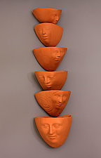 Face to Face by Liza  Halvorsen (Ceramic Wall Sculpture)
