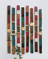 Story Sticks by Rhonda Cearlock (Ceramic Wall Sculpture)