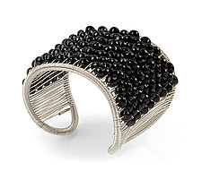 Faceted Onyx Cuff by Tana Acton (Silver & Stone Bracelet)